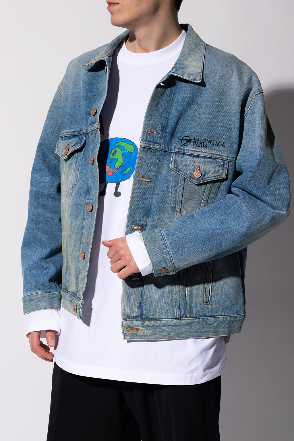 Balenciaga Distressed denim jacket